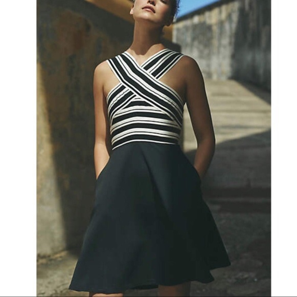 NWOT Anthropologie Maeve Crosswise Flare Dress